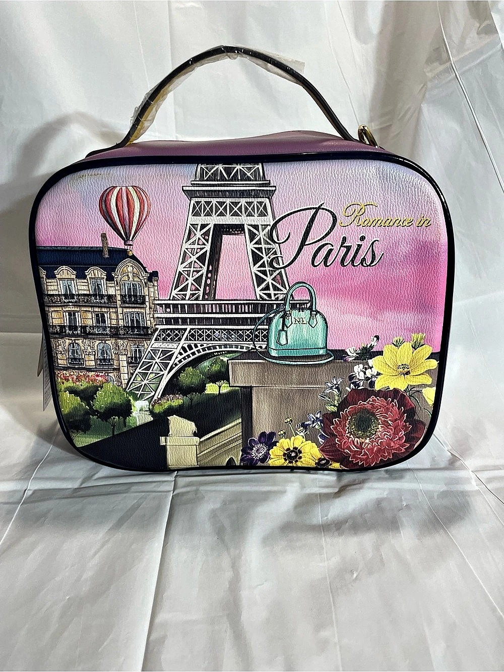 Nicole Lee Romance in Paris Train Case with 3 Pouch Set